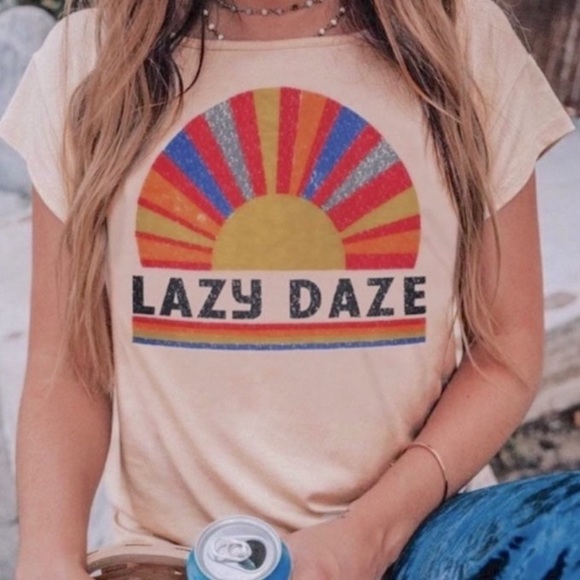 Colorful Boho Festival Hippie Mineral Washed Graphic Tee - Picture 2 of 5